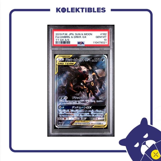 Umbreon & Darkrai GX 182 SR - Pokemon S&M TT GX A/S 2019 Japan - PSA 10 01/004/02/26/113