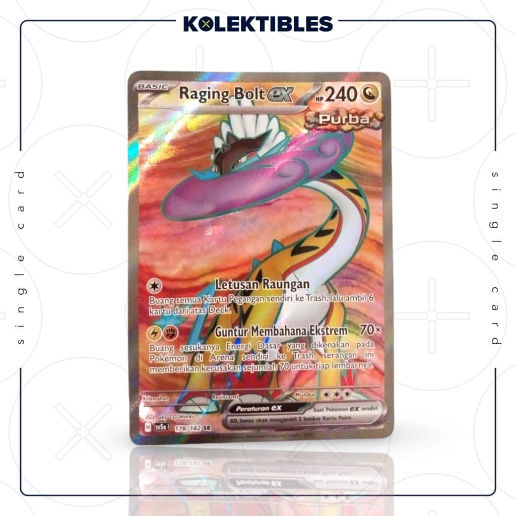 POKEMON INDONESIA - Sv5s Paradoks Andalan - Raging Bolt EX 178/142 SR HOLO