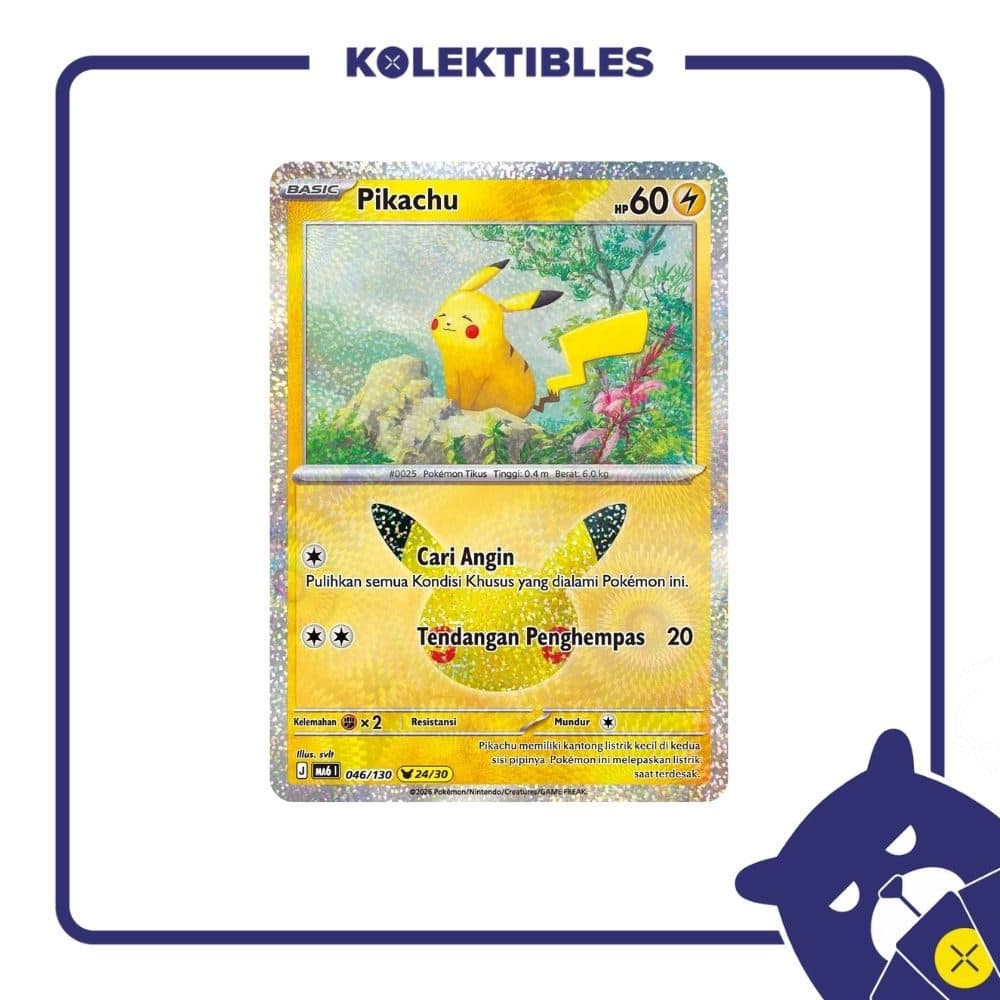 Pokemon Indonesia - MA6 046/130 Holo – Pikachu 24/30 01/004/02/11/113