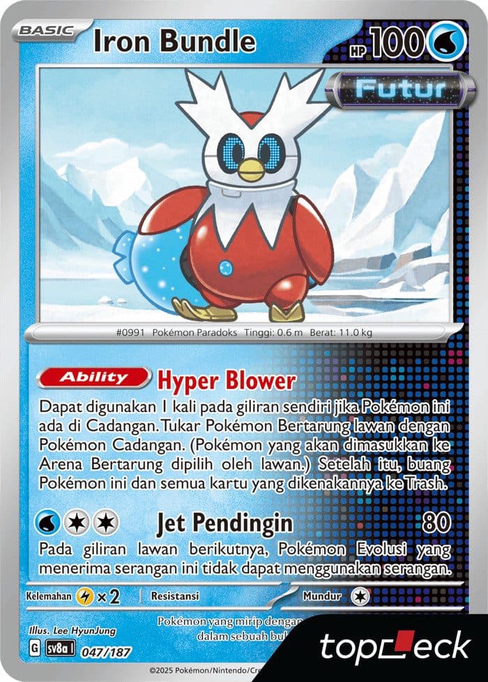 POKEMON INDONESIA – sv8a 047/187 Iron Bundle Poke Ball Holo 01/082/02/11/111