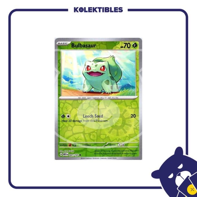 Pokemon English – MEW EN 001/165 Reverse Holo - Bulbasaur