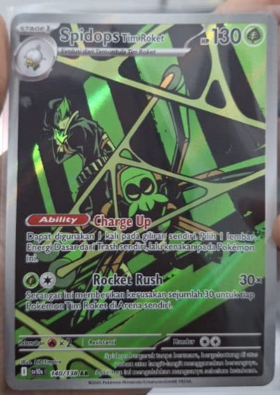 POKEMON INDONESIA – Sv10s – 140/138 AR – Spidops Tim Roket 01/129/02/11/111