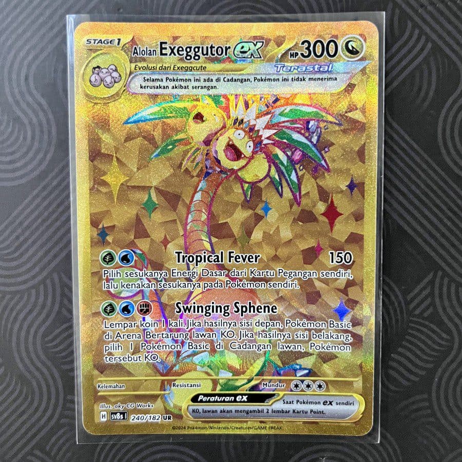POKEMON INDONESIA – SV8S 240/182 UR – Alolan Exeggutor EX 01/112/02/11/111