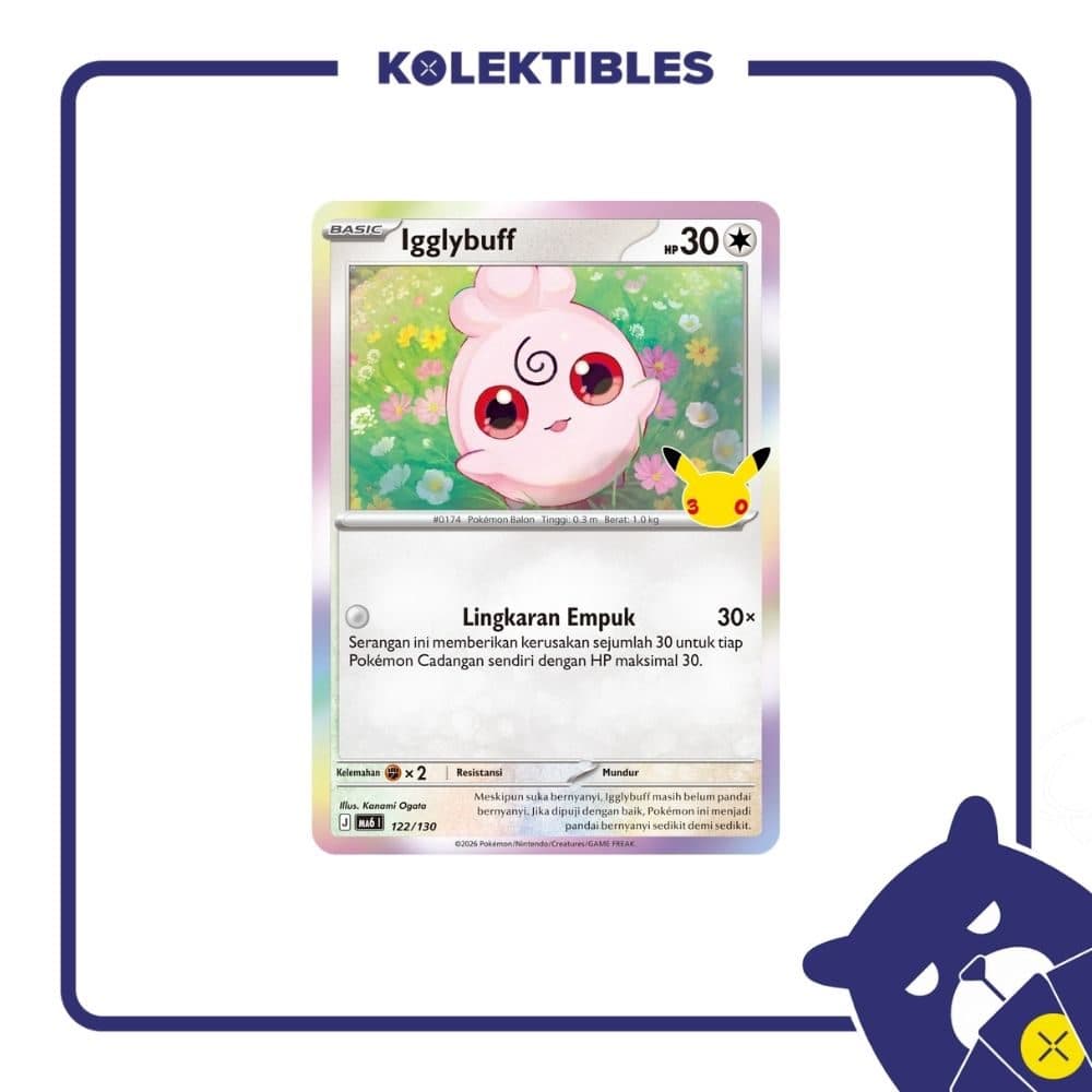 Pokemon Indonesia - MA6 122/130 Holo - Igglybuff 01/004/02/11/113
