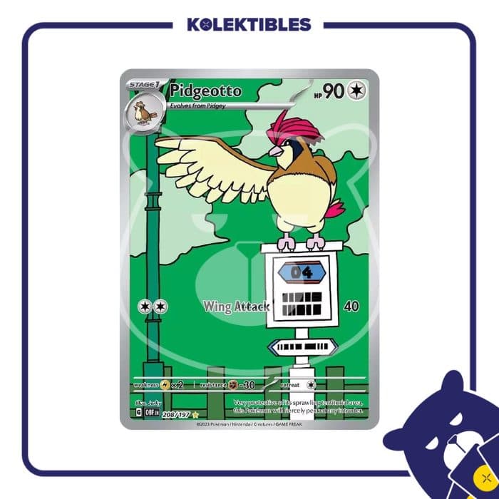 POKEMON ENGLISH - OBF EN - 208/197 * - Pidgeotto 01/123/02/11/115