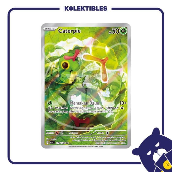 POKEMON INDONESIA - Sv2a - 172/165 AR – Caterpie 01/123/02/11/115