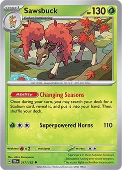 POKEMON ENGLISH - TEMPORAL FORCE - 017/162 - Sawsbuck