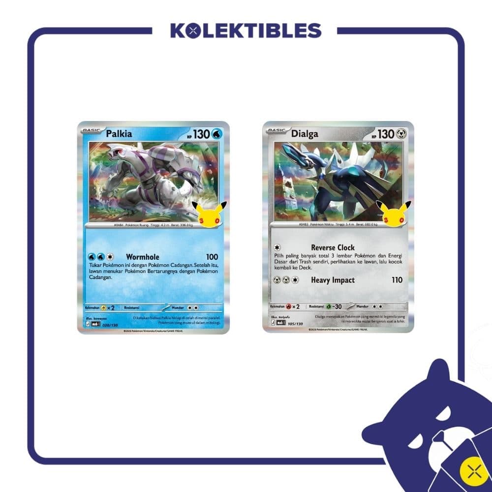 Pokemon Indonesia - MA6 020 & 105/130 Set of 2 – Palkia & Dialga 01/004/02/11/113