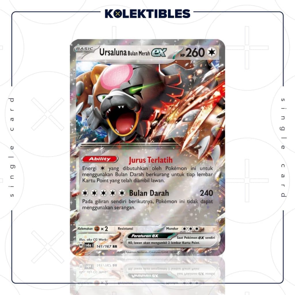 POKEMON SV6s - Ursaluna Bulan Merah Ex 141/167 RR - Topeng Transfigurasi Single Card