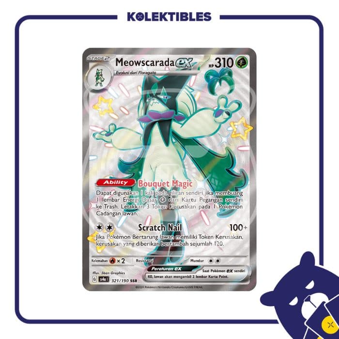 POKEMON INDONESIA - Sv4a - 321/190 SSR - Meowscarada EX 01/123/02/11/115