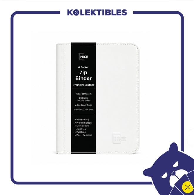 Hice – 4 Pocket Zip Binder – White