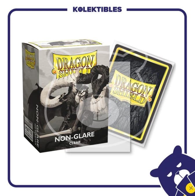 Dragon Shield – 100 STD Matte Non-Glare V2 Sleeves – Clear
