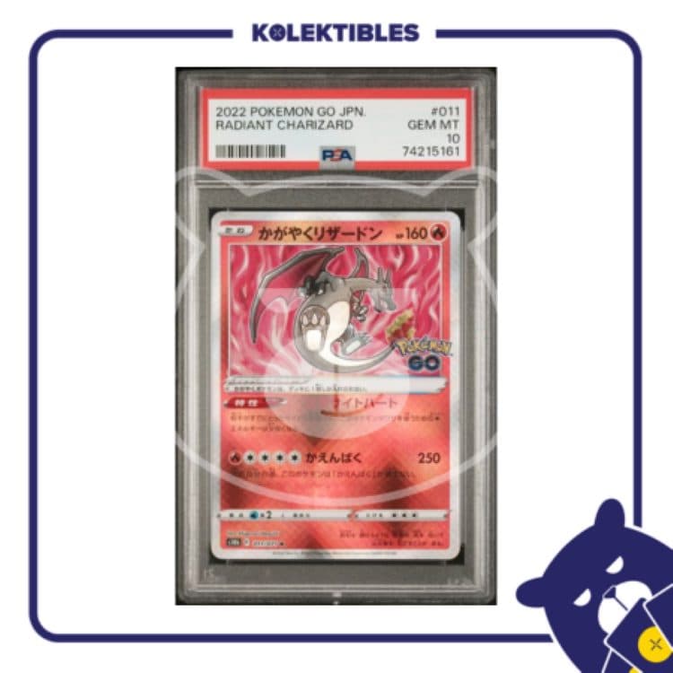 Radiant Charizard 011 Holo - Pokemon Go 2022 Japan - PSA 10