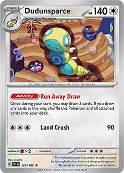 POKEMON ENGLISH - Temporal Force - 129/162 - Dudunsparce ★ HOLO
