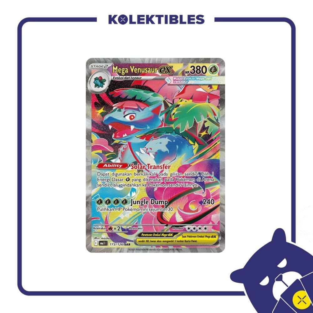Pokemon Indonesia - MA1 173/126 SAR - Mega Venusaur Ex 01/194/02/11/111