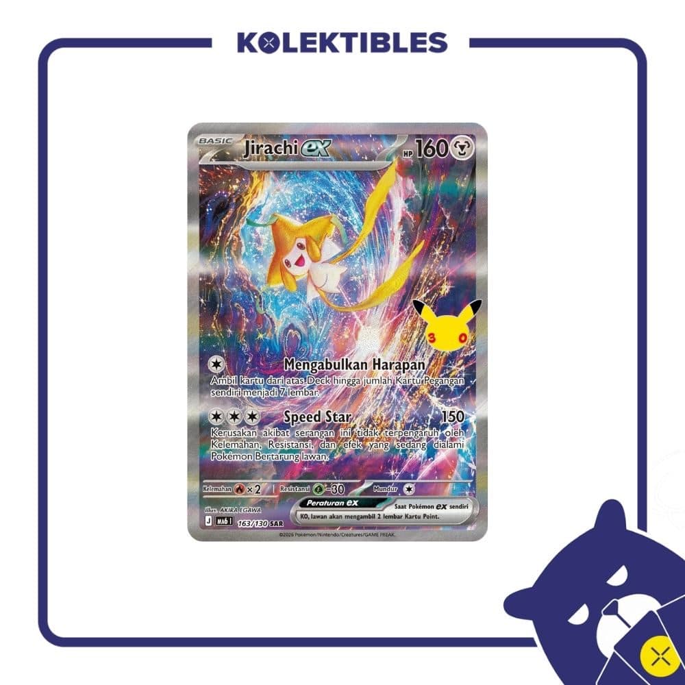 Pokemon Indonesia - MA6 163/130 SAR - Jirachi EX 01/004/02/11/113