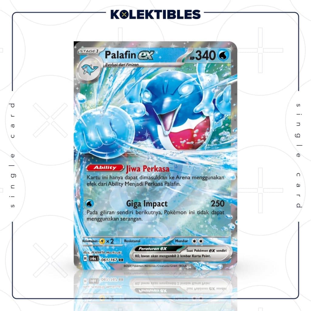 POKEMON SV6s - Palafin Ex 061/167 RR - Topeng Transfigurasi Single Card