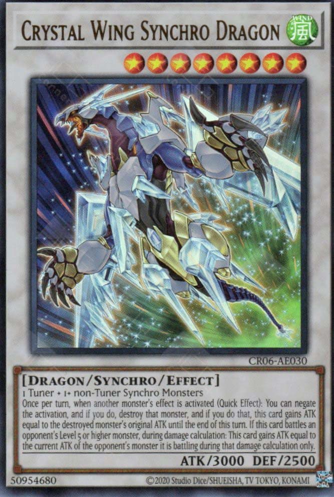 YUGIOH AE-CRYSTAL WING SYNCHRO DRAGON CR06AE030 (UR)