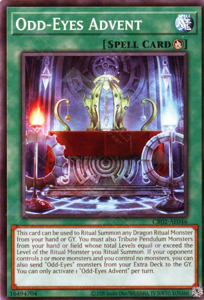 YU GI OH AE - Single Card - CR02-AE046 Odd-Eyes Advent (N)