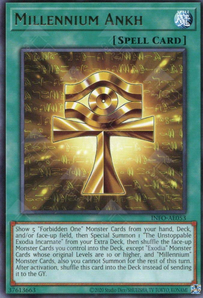 YU GI OH OH - INFO-AE053 Millennium Ankh (R)