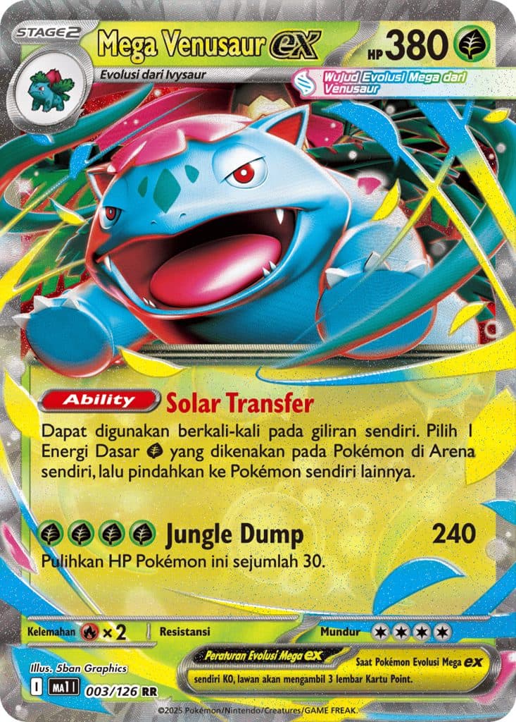 Pokemon Indonesia - MA1 003/126 RR - Mega Venusaur EX