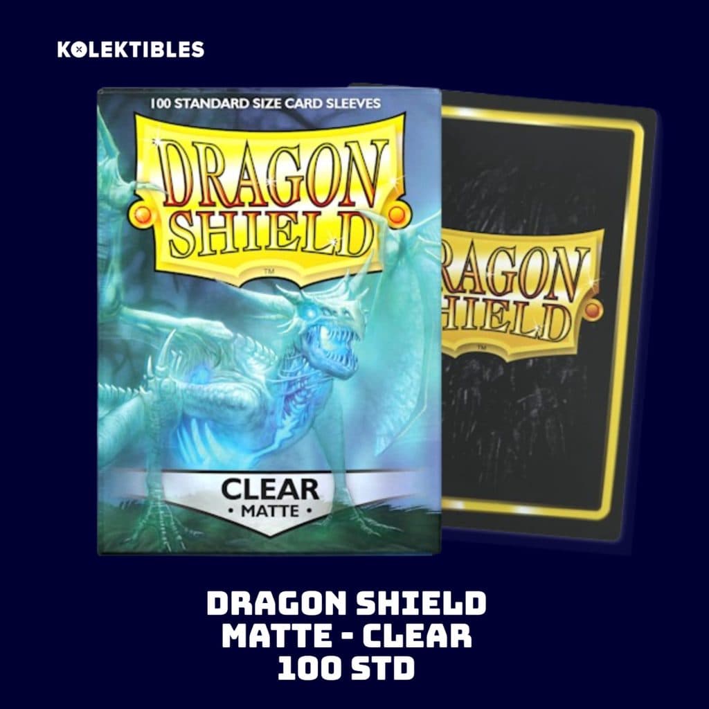 DRAGON SHIELD - 100 STD Matte Sleeves - Clear