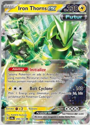 POKEMON INDONESIA – Sv8a – 056/187 RR – Iron Thorns EX 01/122/02/11/111