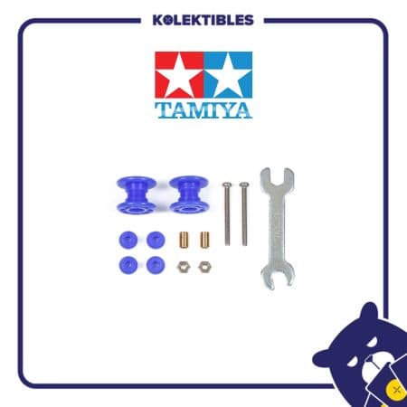 Tamiya – 95664 – Low Friction Plastic Double Rollers (13-13 mm) Blue
