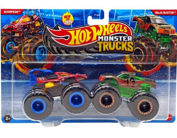 Hot Wheels - Monsters Truck Scorpedo VS Baja Buster ( 2 cars ) 01/133/07/22/190