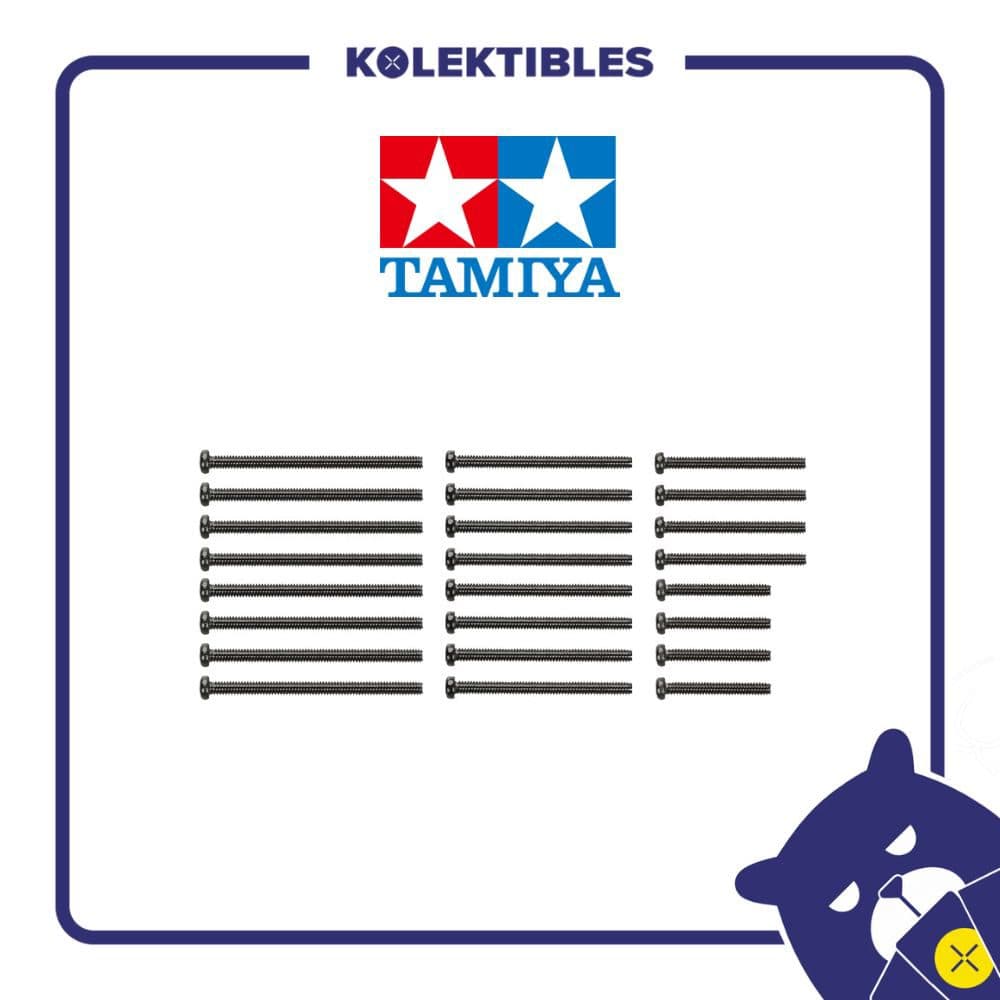 Tamiya - 95434 - Mini 4WD Stainless Steel Screw Set (15/20/25/30mm) (Black)