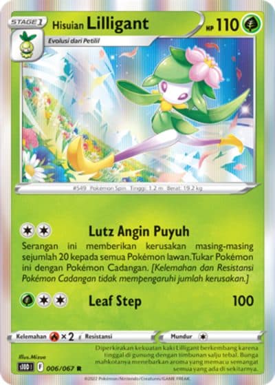 POKEMON INDONESIA S10D – 006/067 R – Hisuian Lilligant