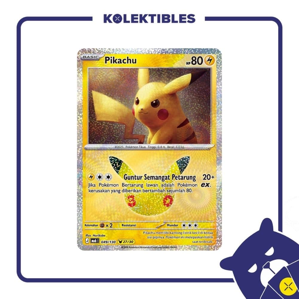 Pokemon Indonesia - MA6 049/130 – Pikachu 27/30