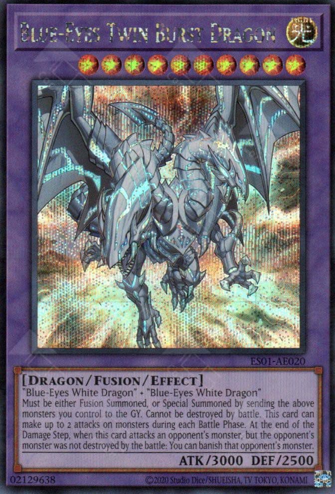 YU GI OH AE - ES01-AE020 Blue-Eyes Twin Burst Dragon SER