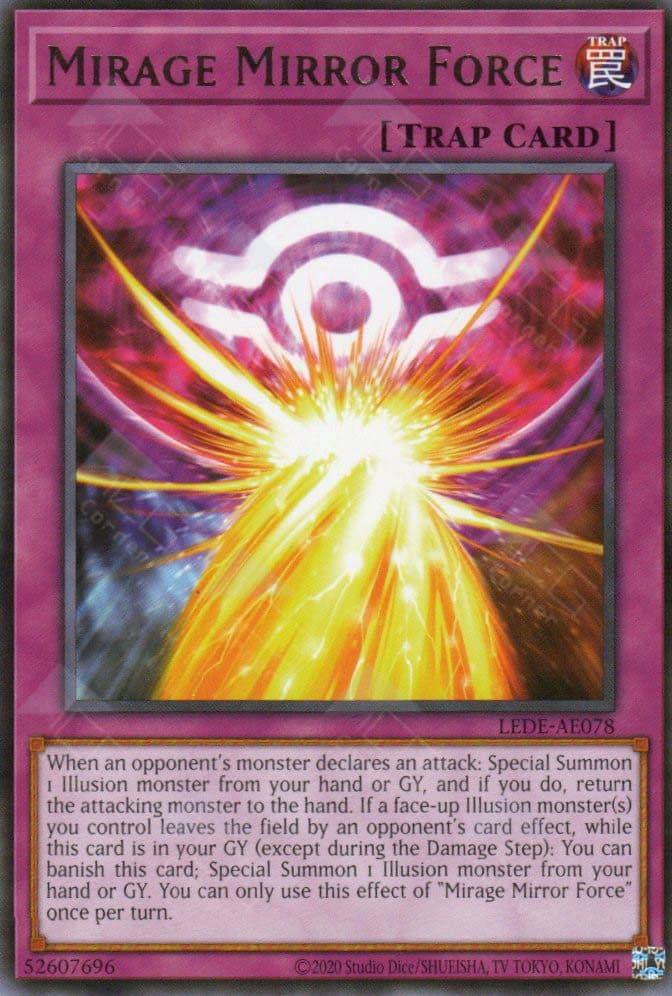 YU GI OH AE - Single Card - LEDE-AE078 Mirage Mirror Force (R)