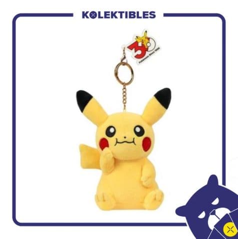 Plush Keychain – 30th Anniv Pikachu Expression Series – Mouth Covering 01/290/032/11/111