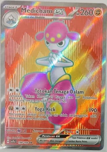 Pokemon Indonesia – sv7s 198/166 SR Medicham Ex 01/050/02/11/111