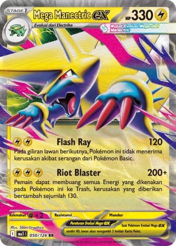 Pokemon Indonesia - MA1 050/126 RR - Mega Manectric EX