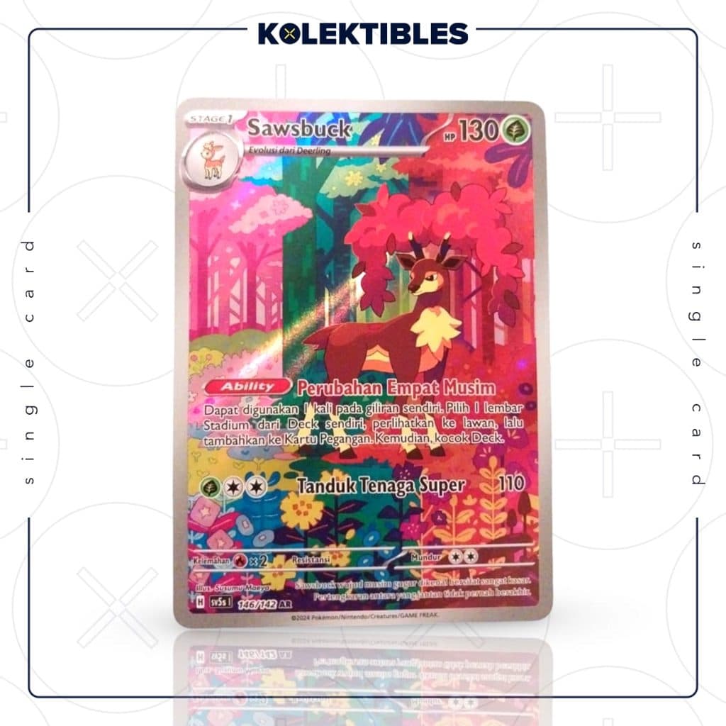 POKEMON INDONESIA - Sv5s Paradoks Andalan - Sawsbuck 146/142 AR