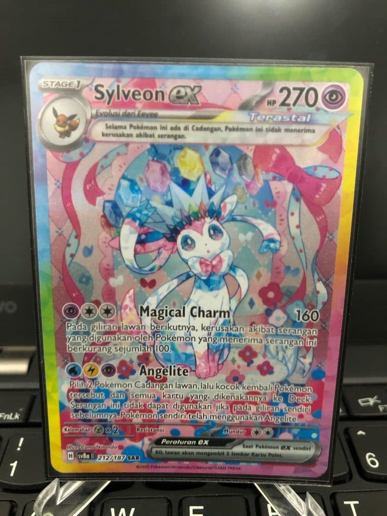 POKEMON INDONESIA – sv8a 212/187 SAR Sylveon Ex 01/081/02/11/111