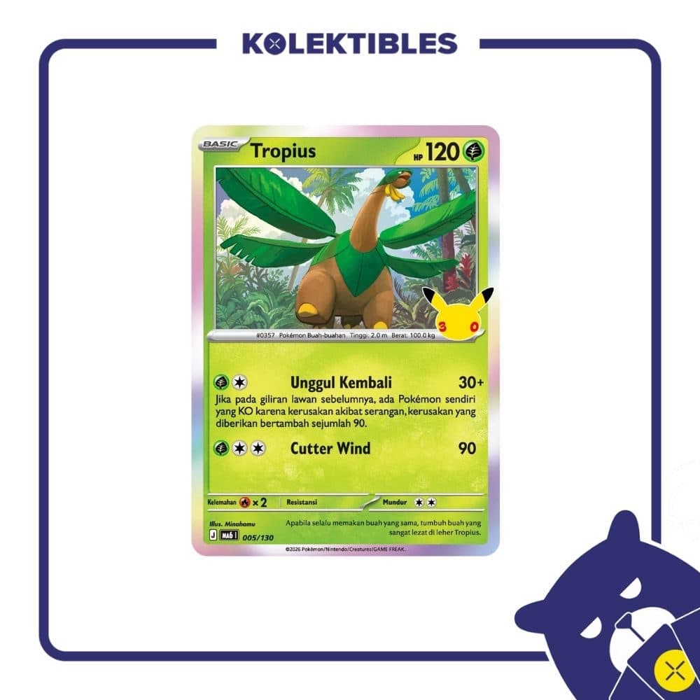 Pokemon Indonesia - MA6 005/130 Holo - Tropius 01/004/02/11/113