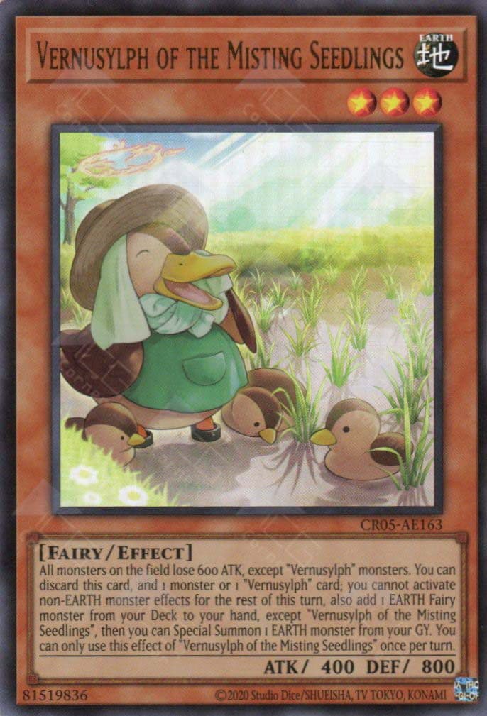 YU GI OH -CR05-AE163 - Vernusylph of the Misting Seedlings (UR)