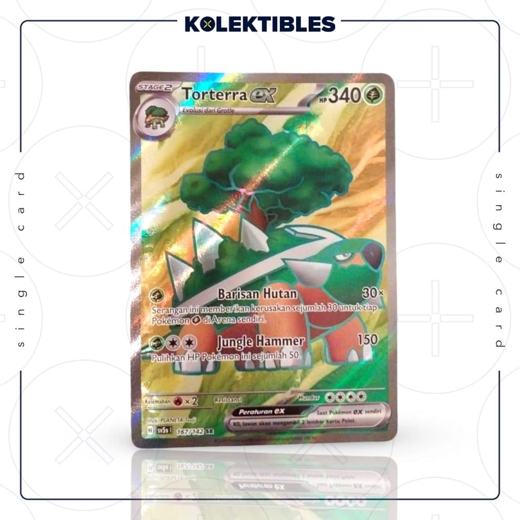 POKEMON INDONESIA - Sv5s Paradoks Andalan - Torterra EX 167/142 SR HOLO
