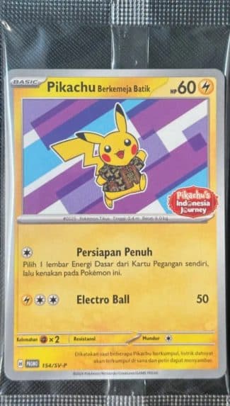 Pokemon Indonesia – PROMO 154/SV-P Pikachu Berkemeja Batik 01/049/02/11/111