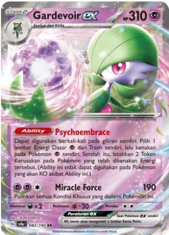 POKEMON INDONESIA Sv4a – Gardevoir EX 082/190 RR 01/016/02/11/111