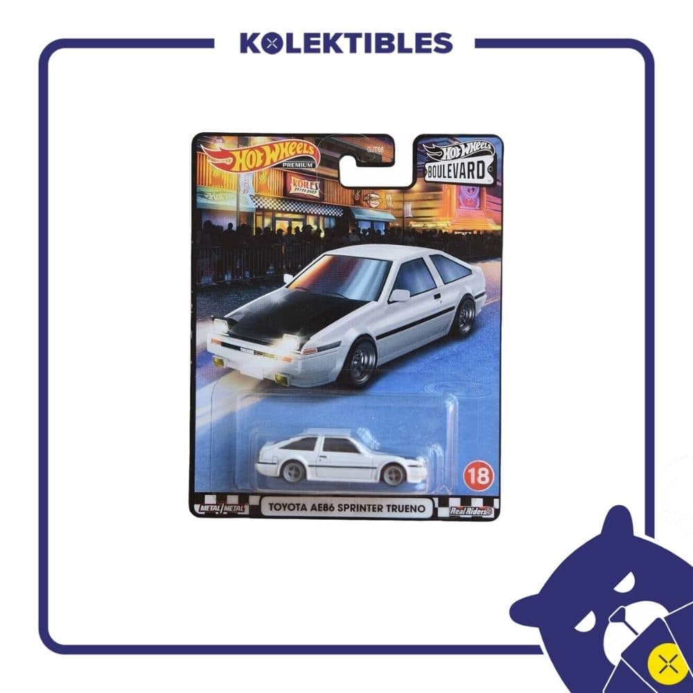 Hot Wheels Premium – Premium Toyota AE86 Sprinter Trueno White 01/159/07/22/190
