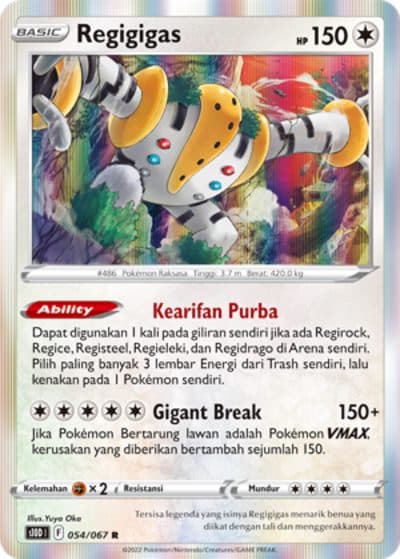 POKEMON INDONESIA S10D – 054/067 R – Regigigas