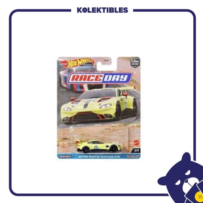 Hotwheels Premium – Aston Martin vantage GTE kuning 01/159/07/22/190