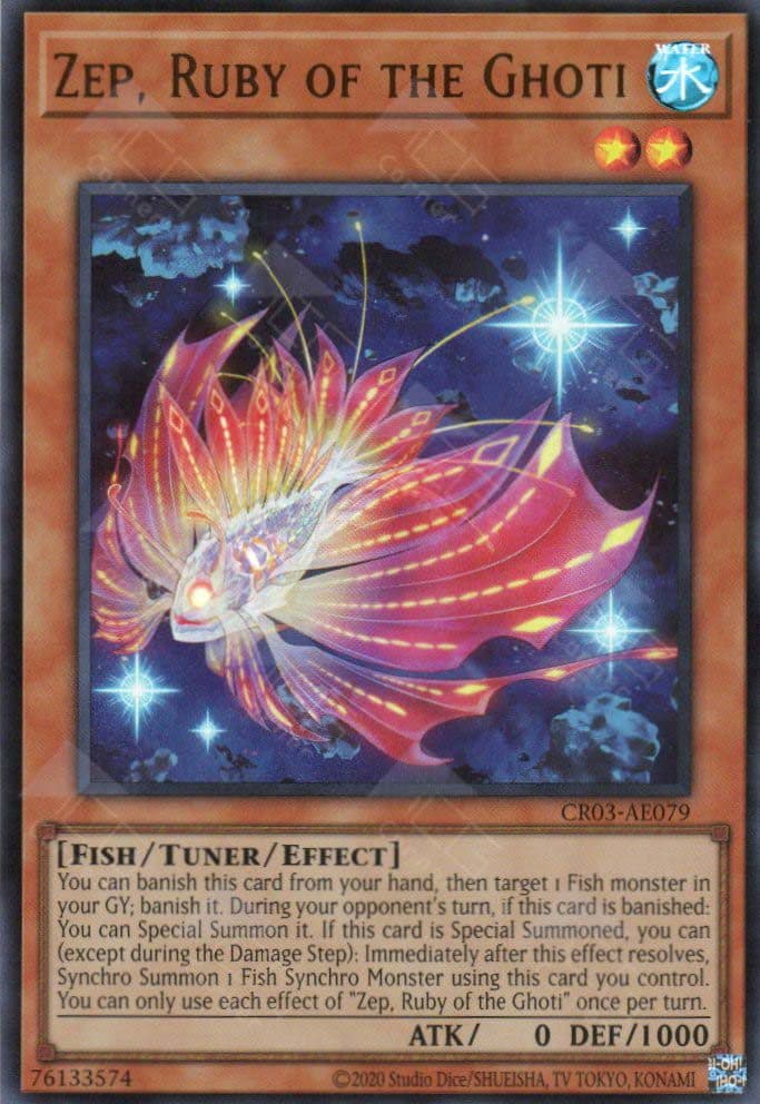 YU GI OH - CR03-AE079 - Zep, Ruby of the Ghoti (UR)