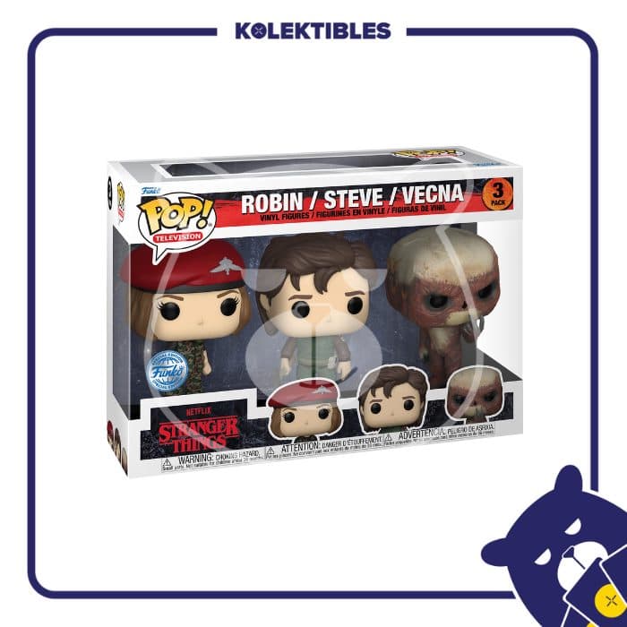 Funko POP! Movies Stranger Things – 3 Pack Robin / Steve / Vecna Special Edition 01/04/011/30/195