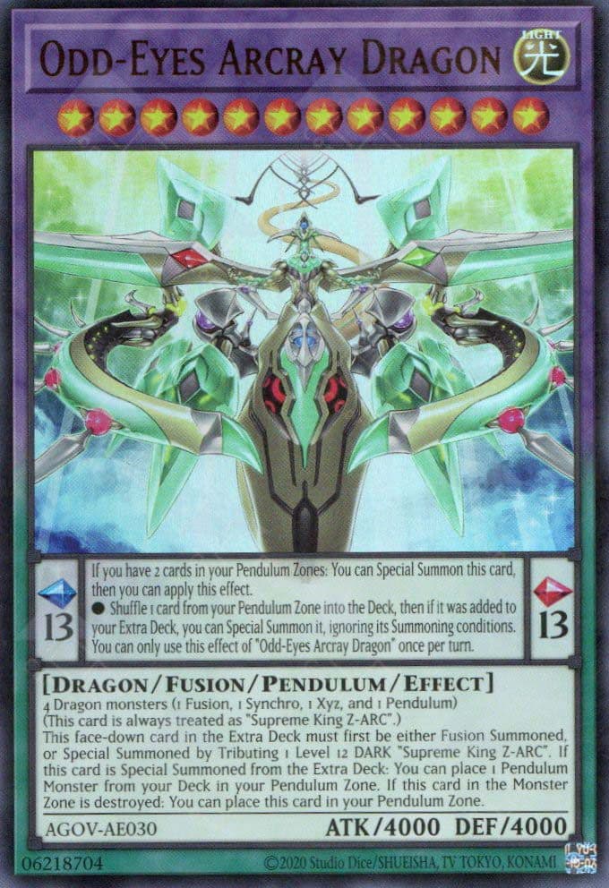YU GI OH AE - Single Card - AGOV-AE030 Odd-Eyes Arcray Dragon (UR)